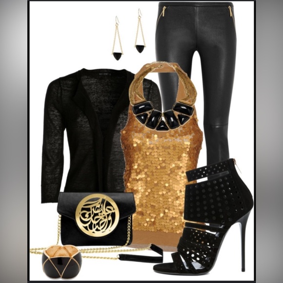 Cache gold jewelled strapless top - Picture 4 of 10